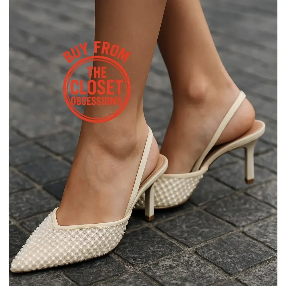 ZARA Blogger Fave!!! Embellished Slingbacks NWT US 7.5